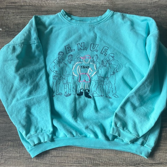 Vintage Other - Vintage 1990s E.N.U.F Embroidered Crewneck Sweatshirt Made In USA Size M